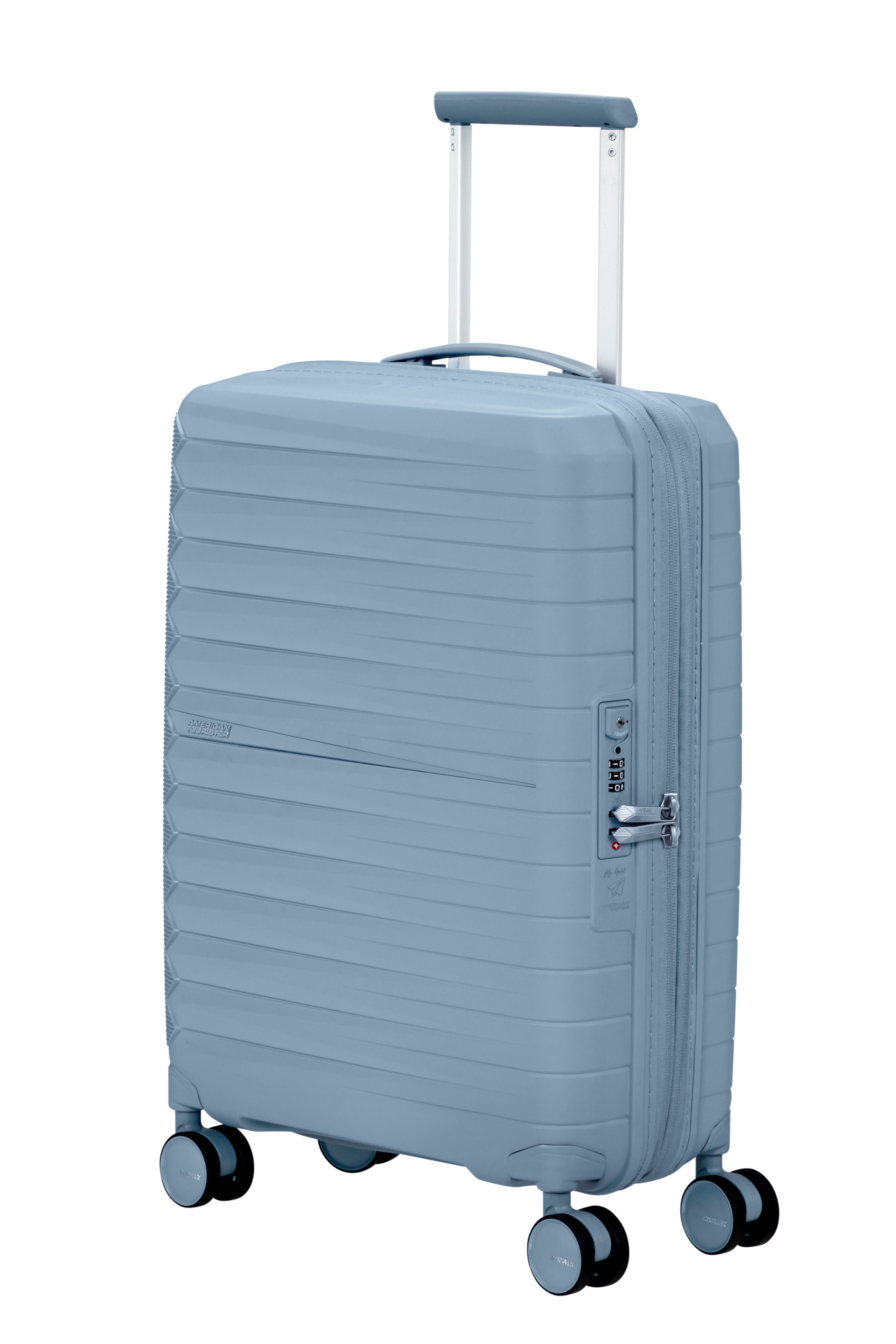 American Tourister FastForward Expandable Carry-On Spinner (20-inch) - STEEL BLUE