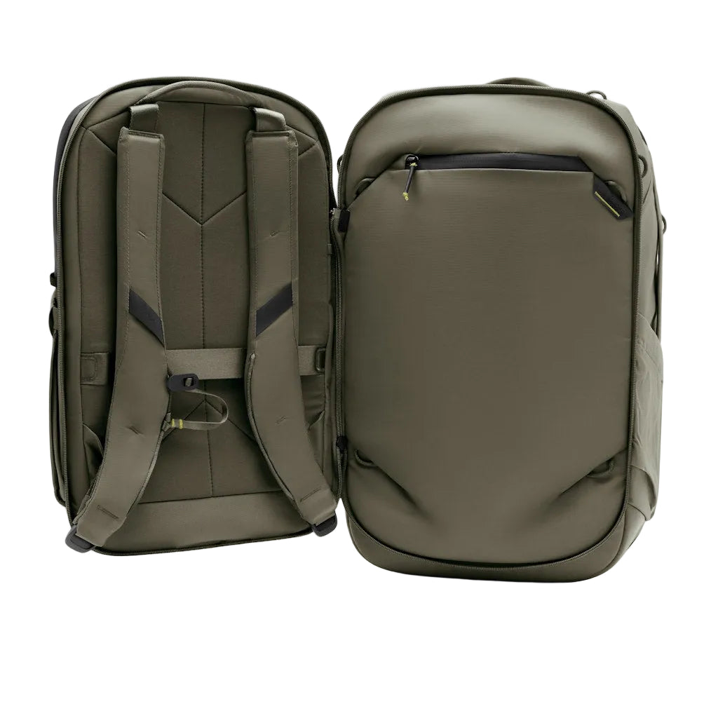 Peak Design Travel Backpack 2-in-1 40L in Stone — detail view