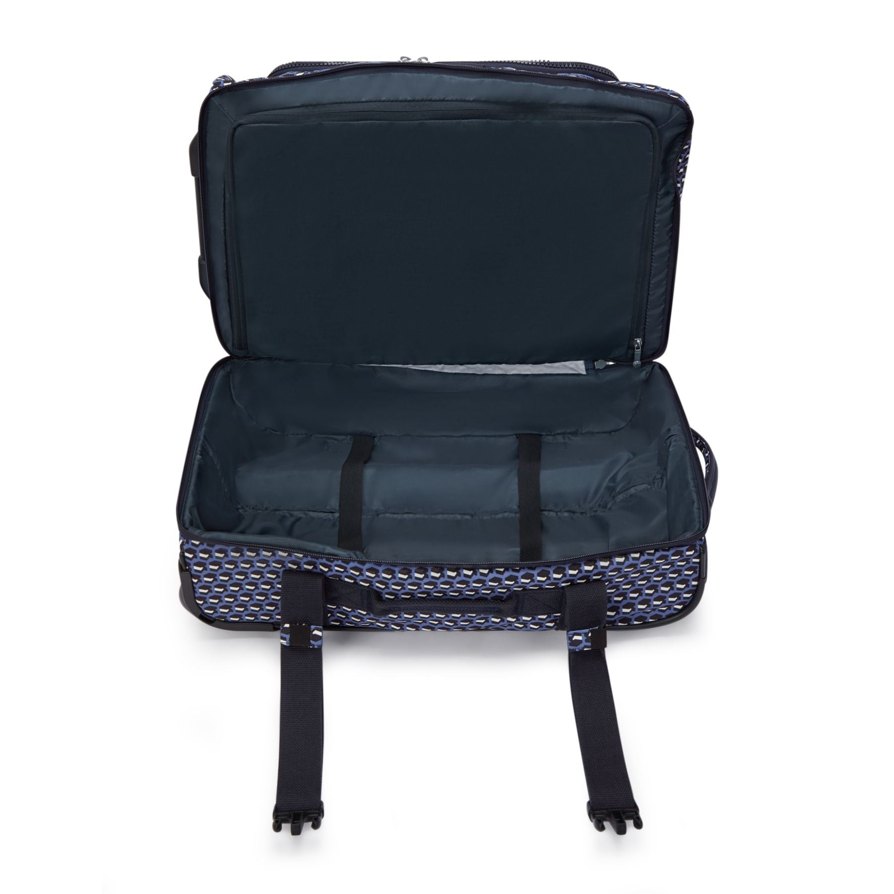 Kipling Aviana Small Rolling Carry-On Luggage in 3d K Blue — interior view 2 # color_3d K Blue