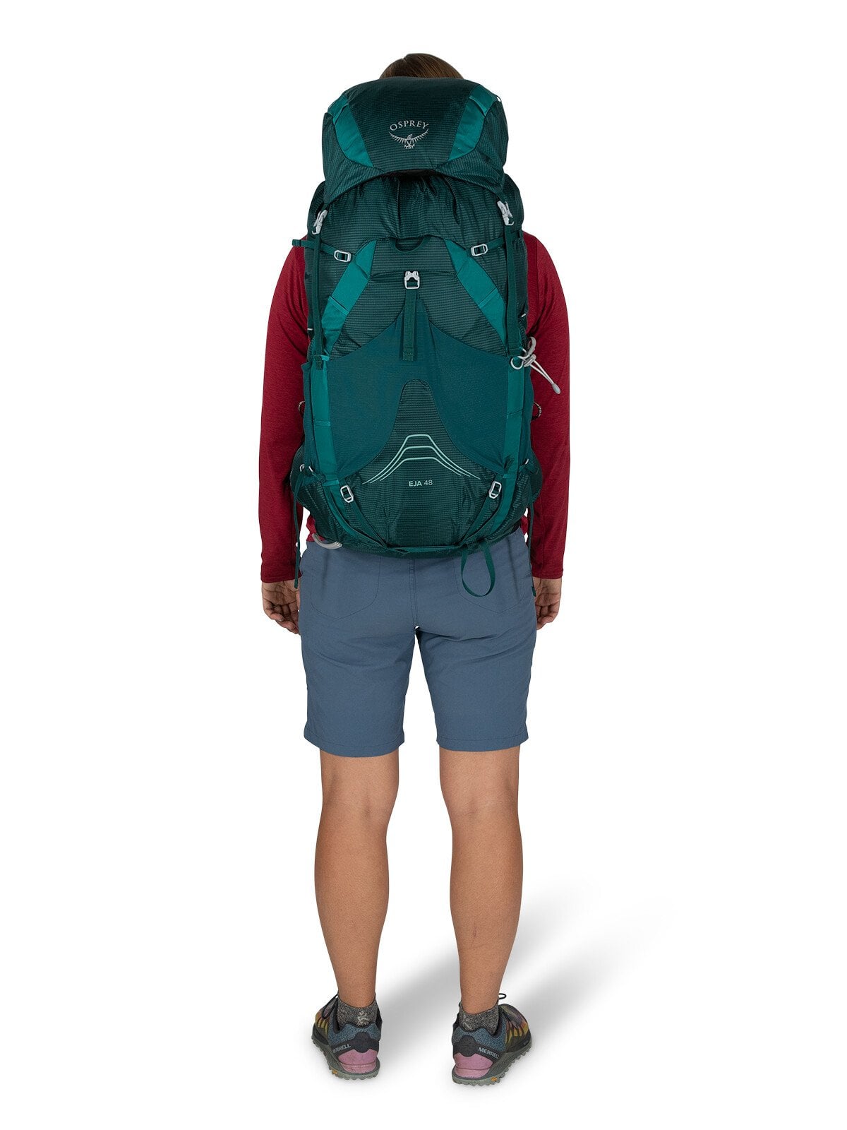 Osprey Eja 48 Women's Backpacking Pack 48L in Deep Teal — lifestyle 3