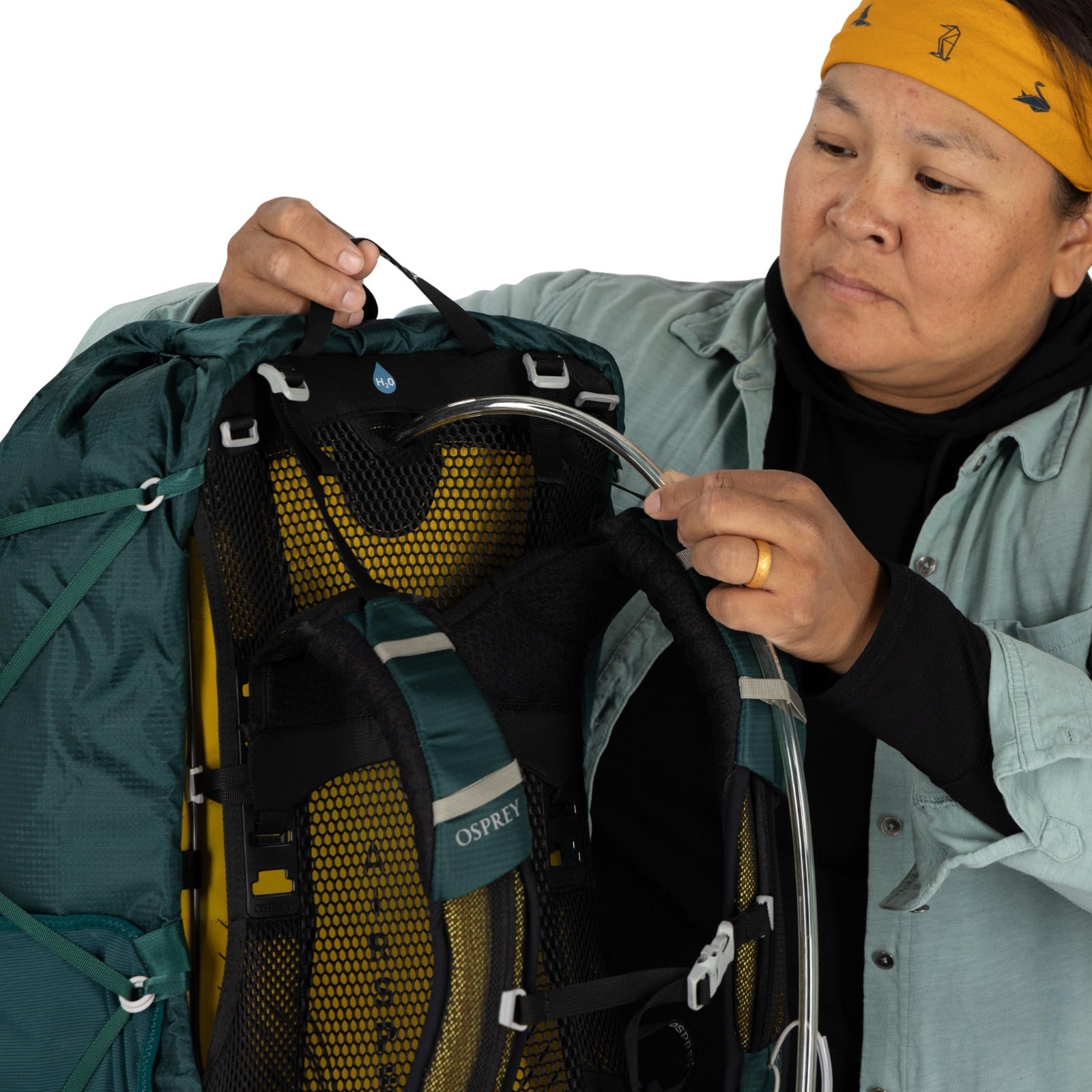 Osprey Eja 58 Extended Fit Women's Backpacking Pack 58L in Deep Teal — detail view 10