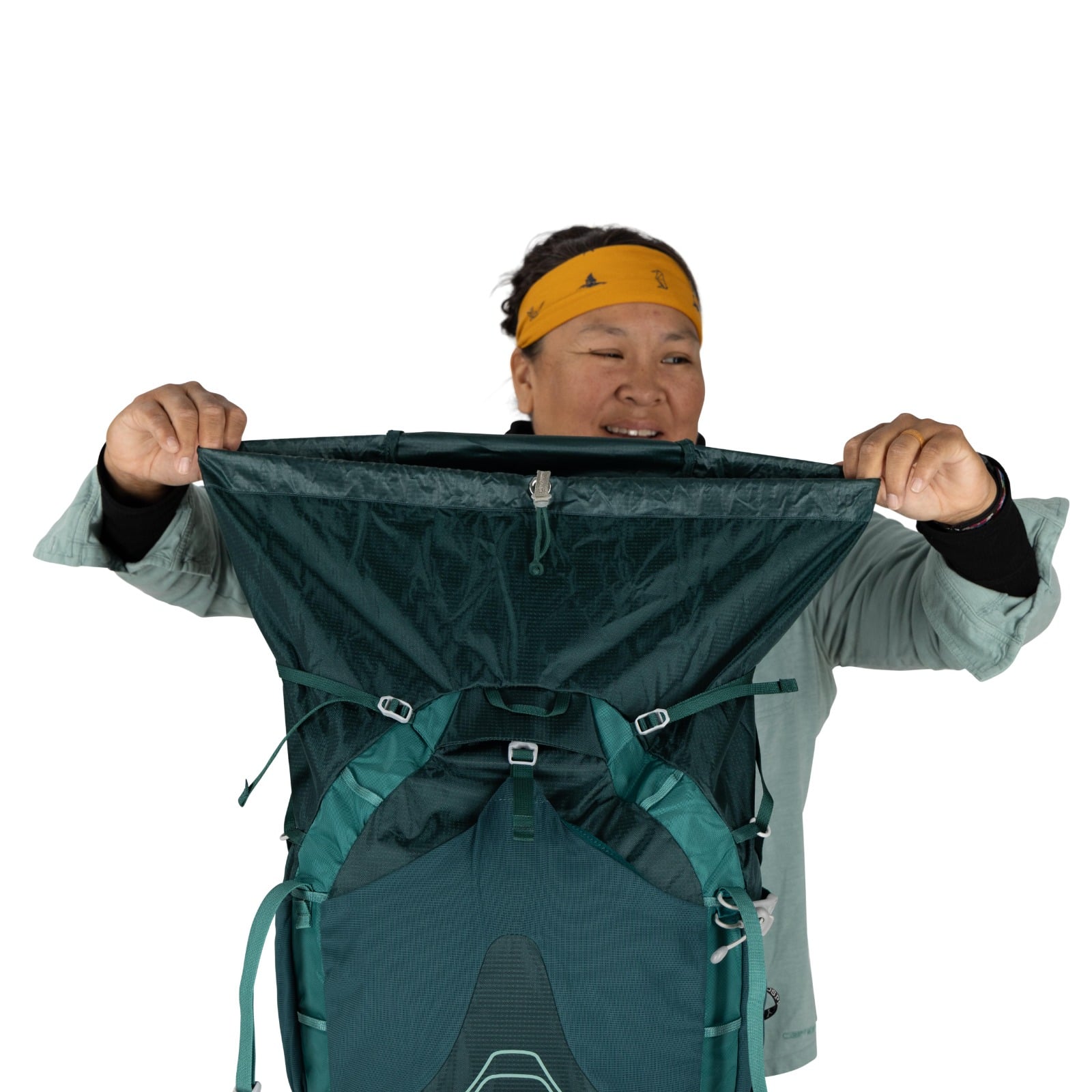 Osprey Eja 58 Extended Fit Women's Backpacking Pack 58L in Deep Teal — detail view 13
