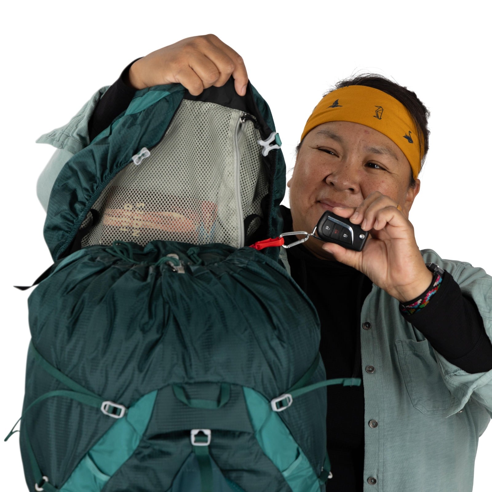 Osprey Eja 58 Extended Fit Women's Backpacking Pack 58L in Deep Teal — detail view 9