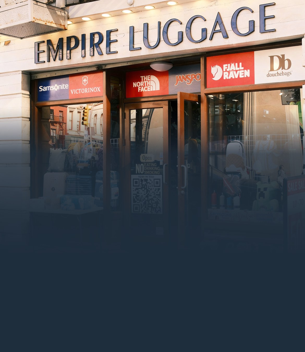 The Empire Luggage storefront at 414 Broadway in SoHo, New York