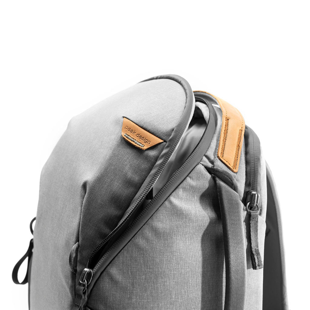 Peak Design Everyday Backpack Zip 15L in Ash — angle view 3 # color_Ash