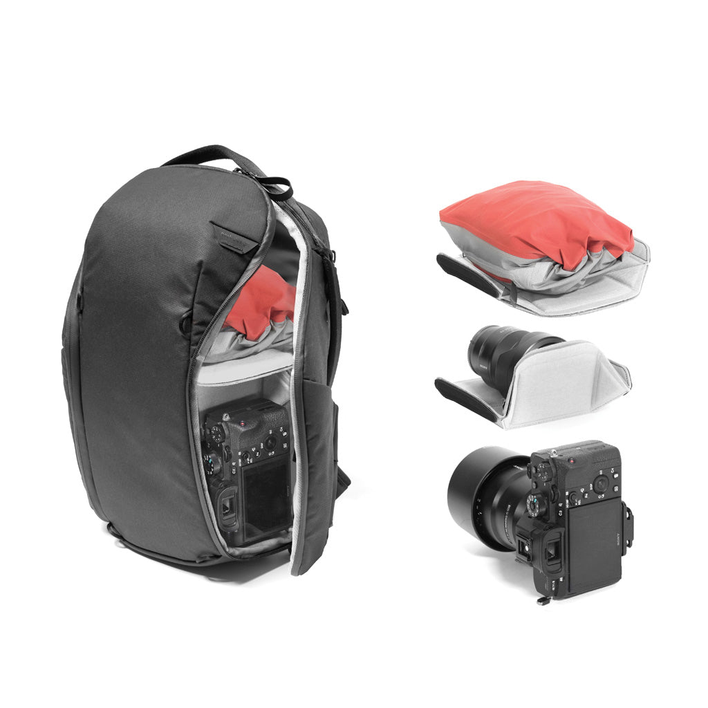 Peak Design Everyday Backpack Zip 15L in Black — interior view # color_Black