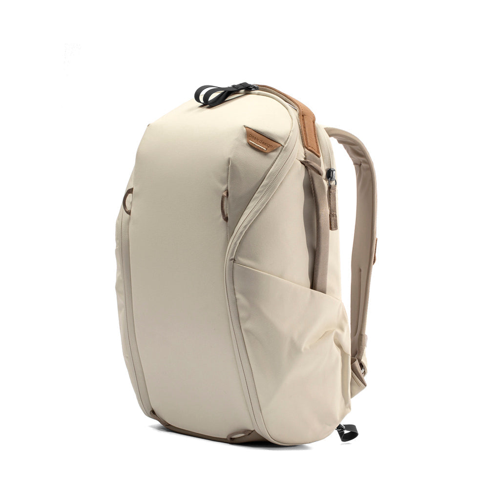 Peak Design Everyday Backpack Zip 15L in Bone — angle view 2 # color_Bone