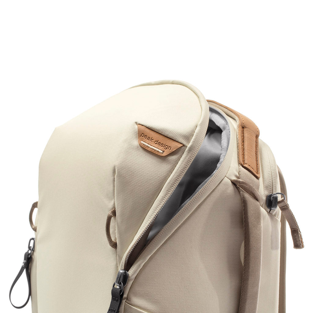 Peak Design Everyday Backpack Zip 15L in Bone — angle view 5 # color_Bone