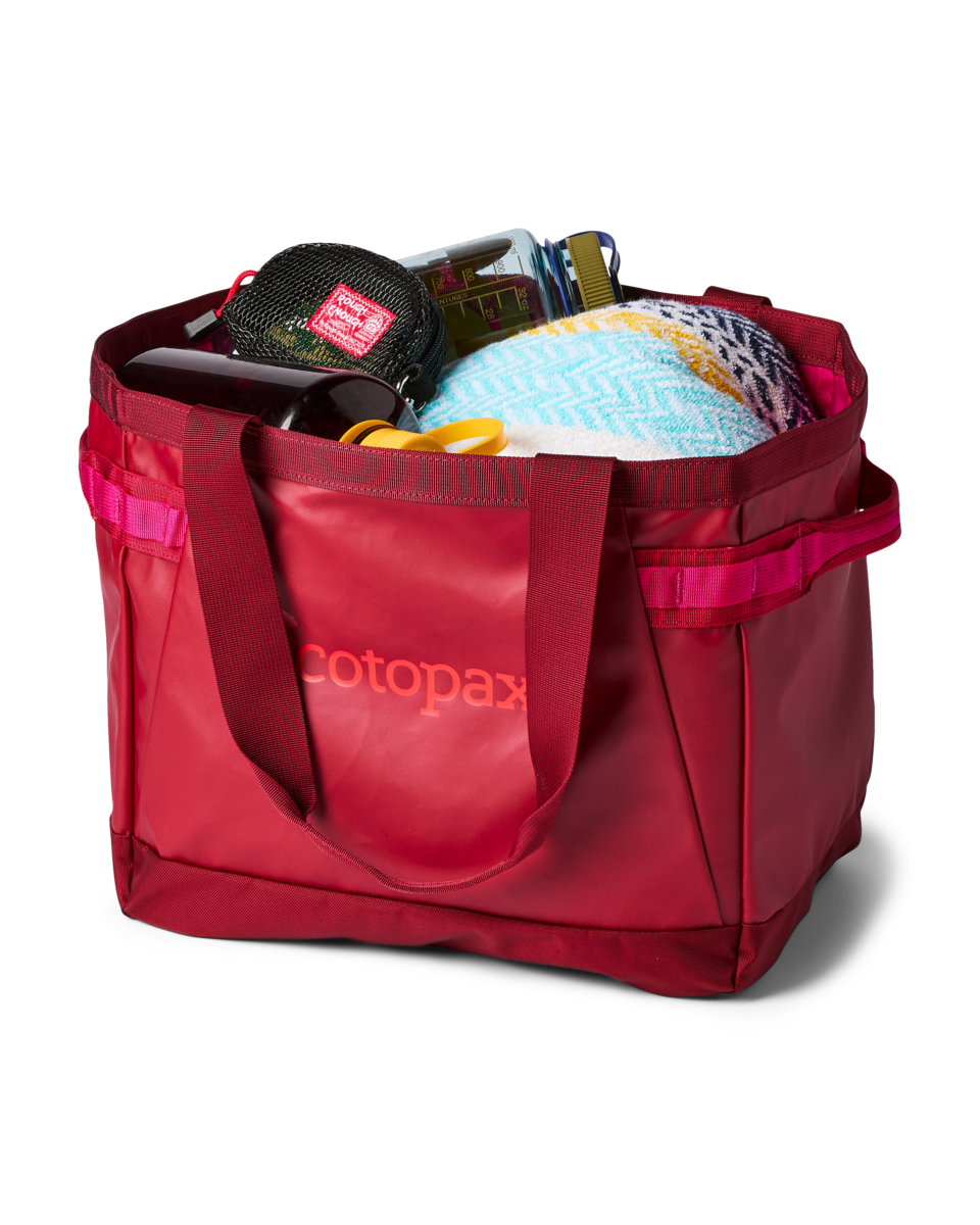Cotopaxi Allpa 30L Gear Hauler Tote in Crimson — angle view 2