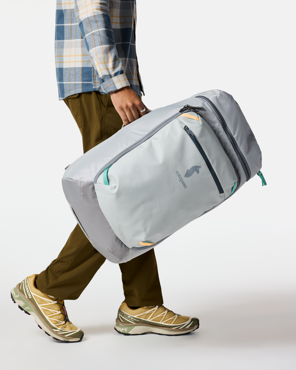 Cotopaxi Allpa 50L Adventure Travel Pack in Vapor and Smoke — interior view