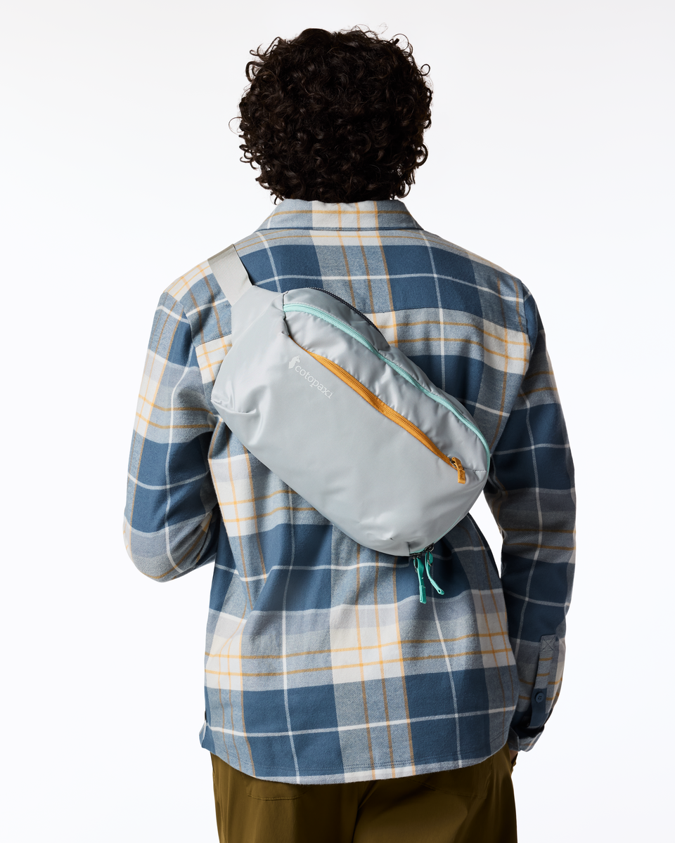 Cotopaxi Allpa 50L Adventure Travel Pack in Vapor and Smoke — angle view 9