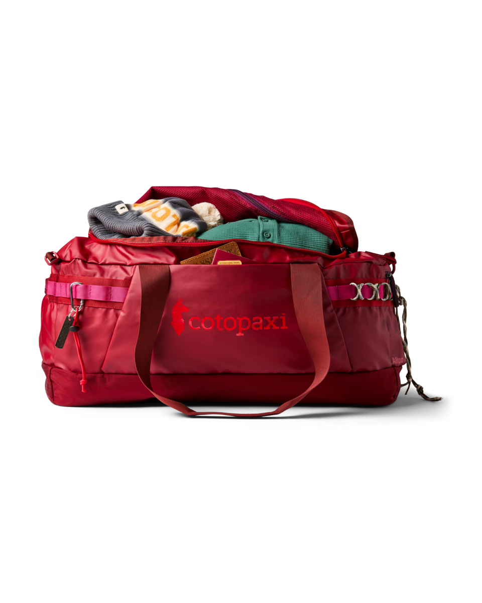 Cotopaxi Allpa Getaway 70L Duffel in Crimson — back view