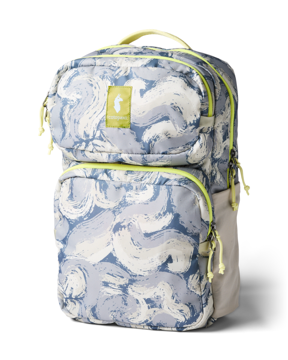 Cotopaxi Tasra 16L Backpack in Brush Clouds Slate — front view # color_Brush Clouds Slate