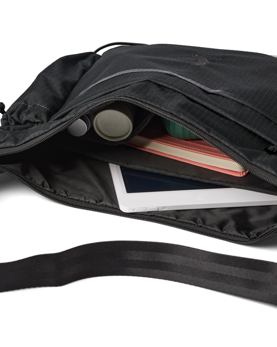 Cotopaxi Viaje 12L Shoulder Bag in Black — detail view