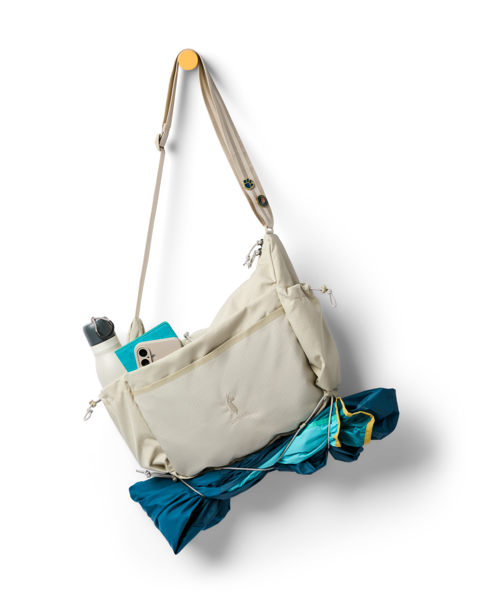 Cotopaxi Viaje 9L Shoulder Bag in Mineral — lifestyle