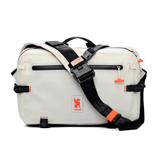Chrome Industries Kadet Max WP 15L sling bag – black colorway, front view