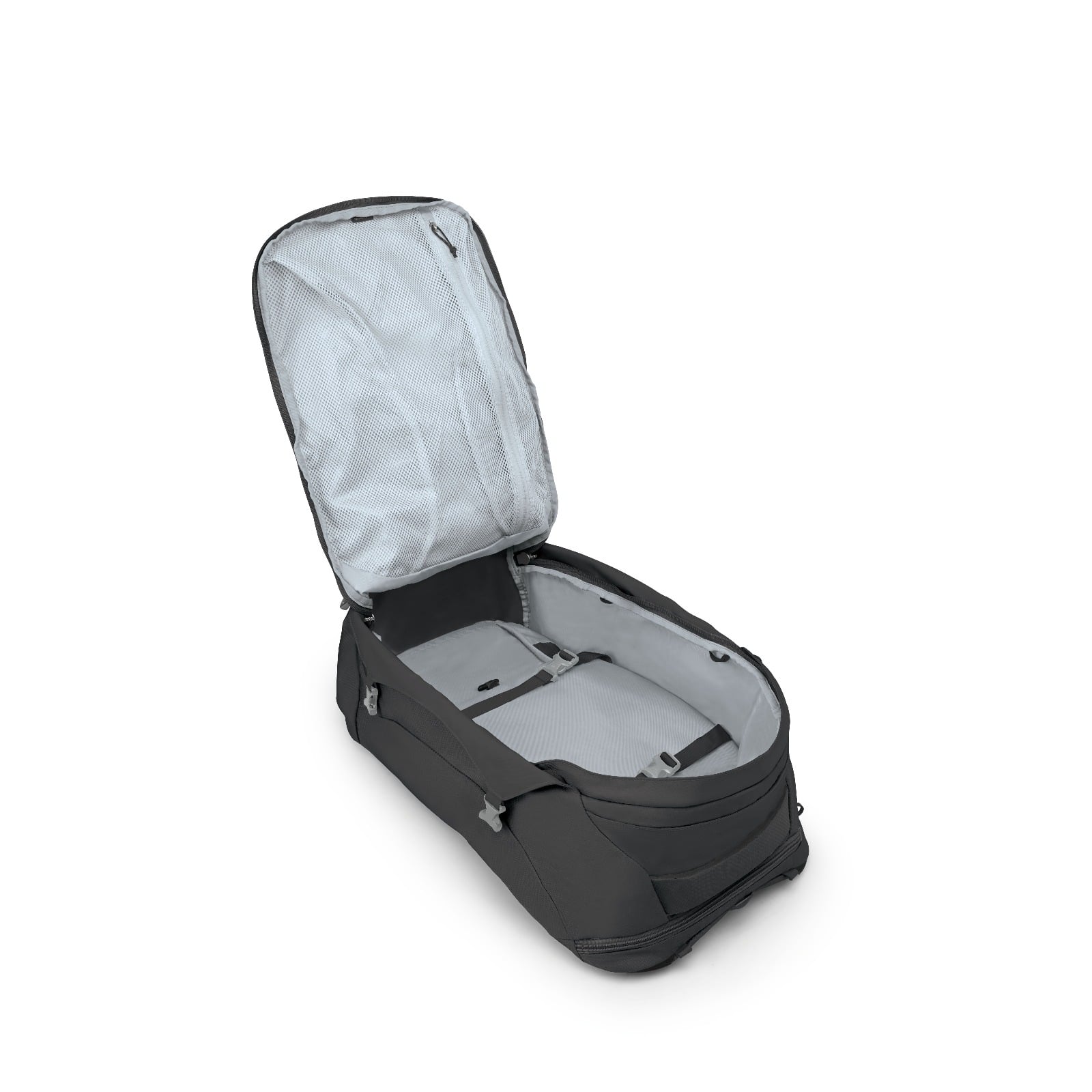 Osprey Fairview 40 Extended Fit Women's Travel Pack 40L in Black — angle view 3