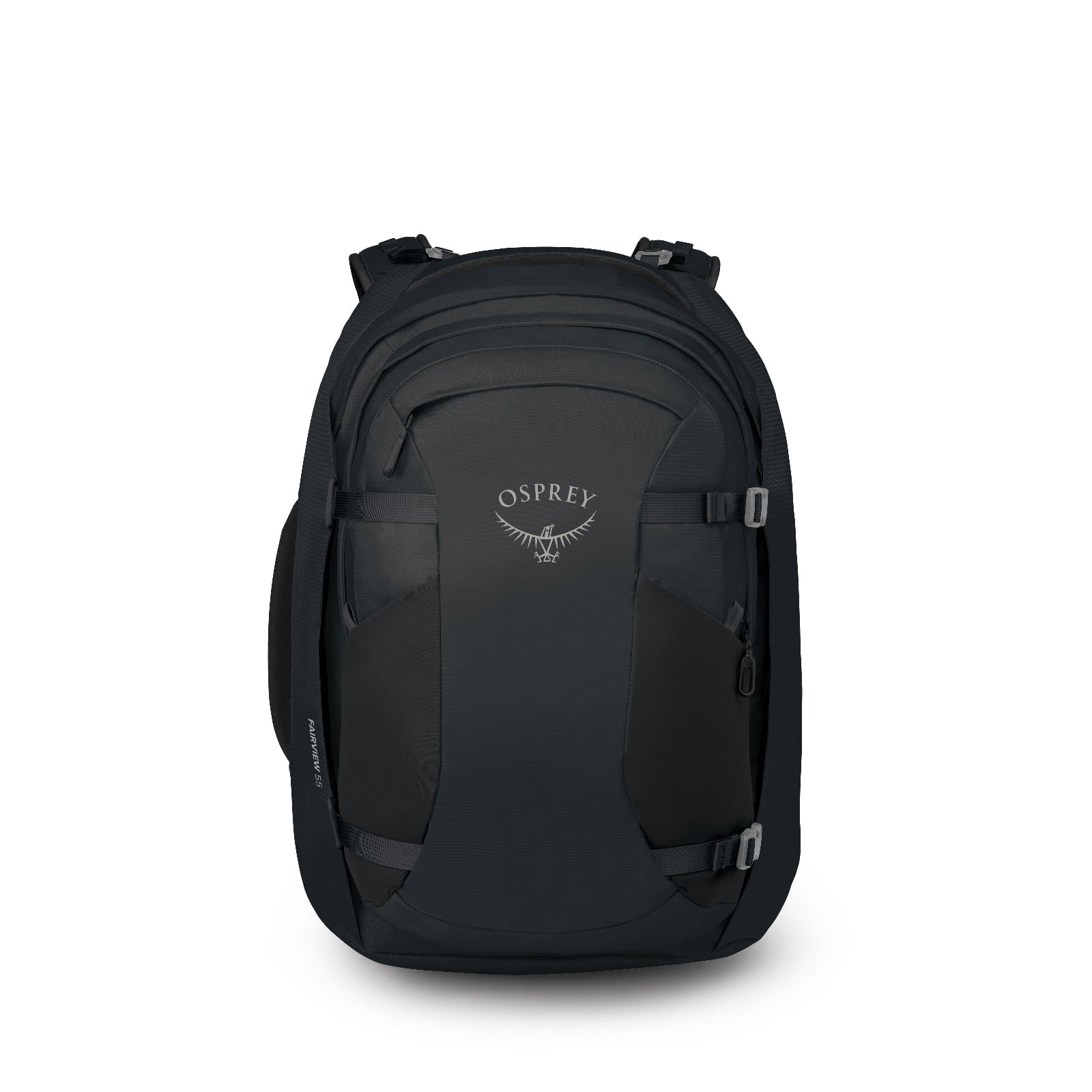 Osprey Fairview 55 Extended Fit Women's Travel Pack 55L in Black — angle view 2