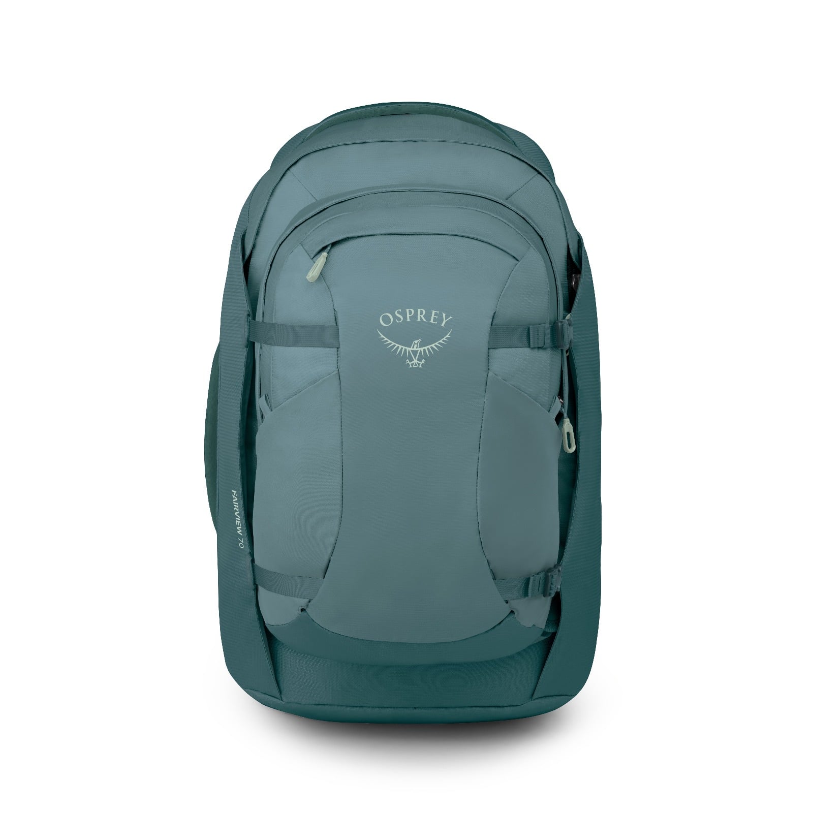 Osprey Fairview 70 Women's Travel Pack 70L in Cascade Blue-Torrent Blue — angle view 2