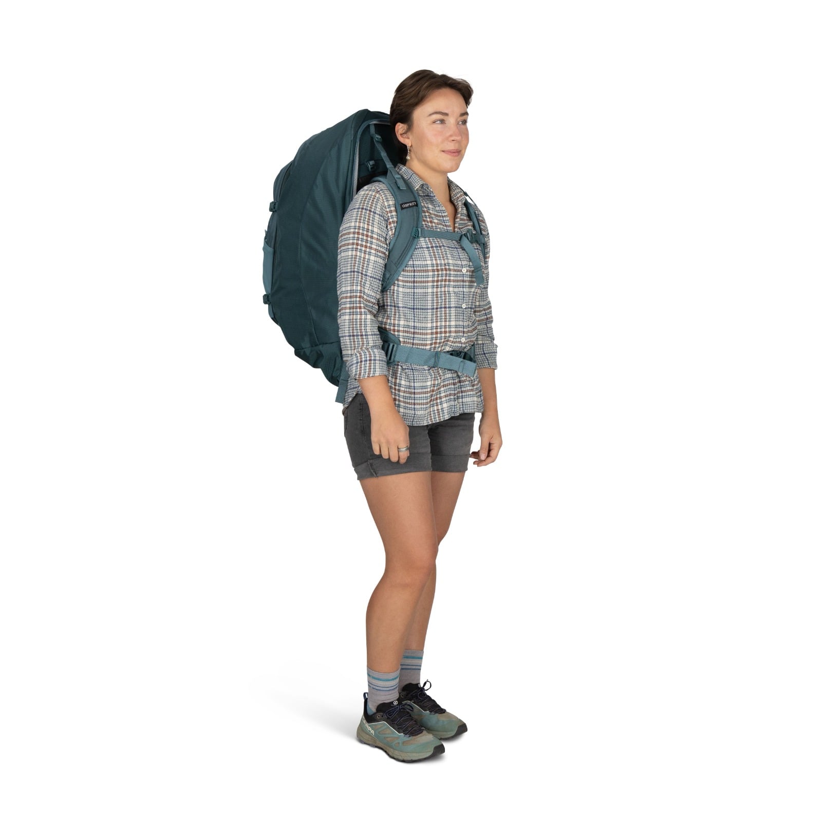 Osprey Fairview 70 Women's Travel Pack 70L in Cascade Blue-Torrent Blue — lifestyle