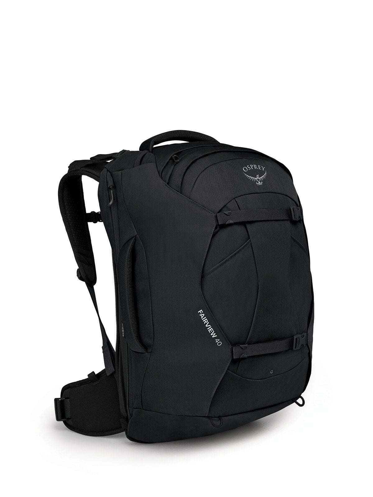 Osprey Fairview Women's Travel Pack-40L in Black — angle view 2 # color_Black
