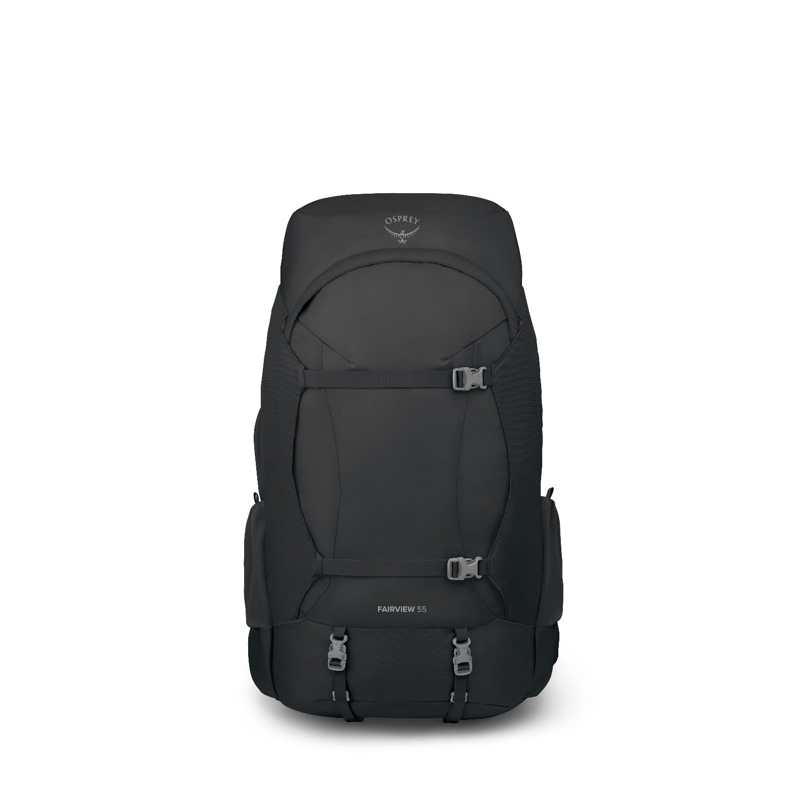 Osprey Fairview Trek 55 Women's Travel Backpack 55L in Black — angle view 2