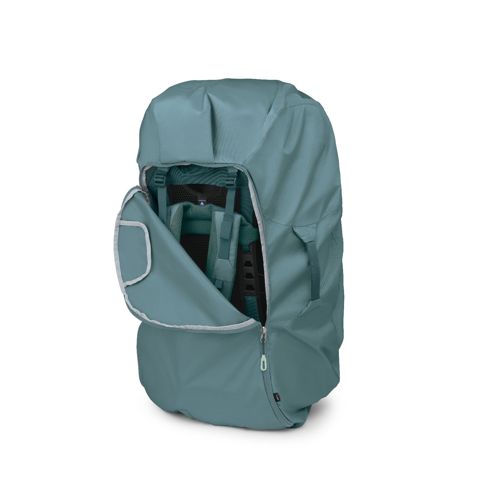 Osprey Fairview Trek 70 Women's Travel Backpack 70L in Cascade Blue-Torrent Blue — angle view 4