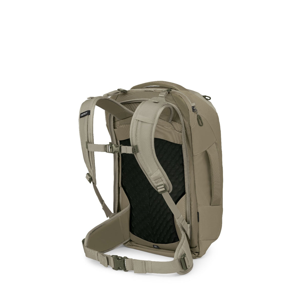Osprey Farpoint Travel Pack-40L in Sawdust Tan — back view