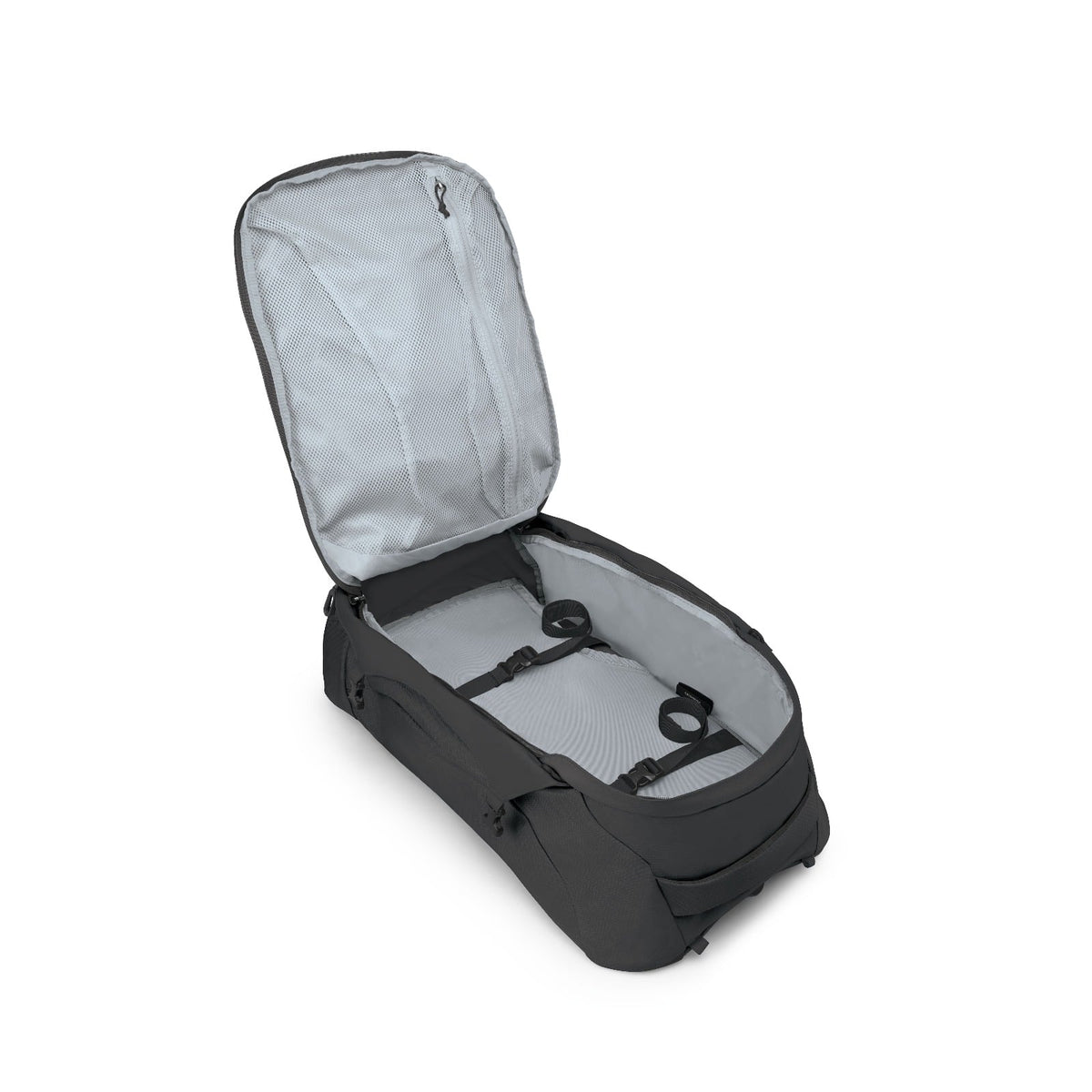 Osprey Farpoint Travel Pack-55L in Black — interior view