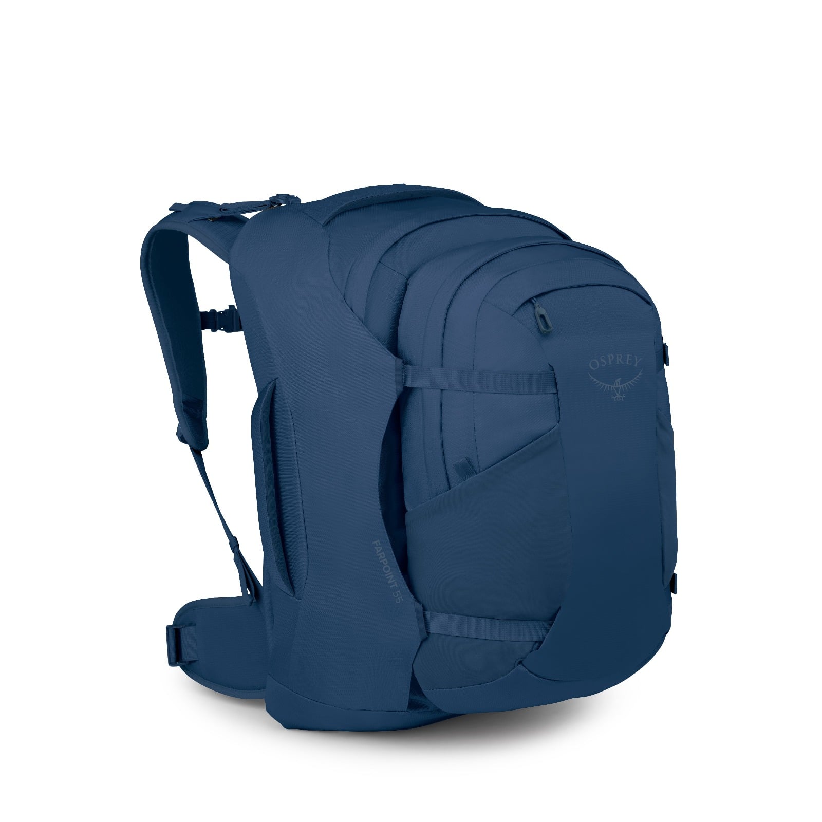 Osprey Farpoint Travel Pack-55L in Antique Blue — front view # color_Antique Blue