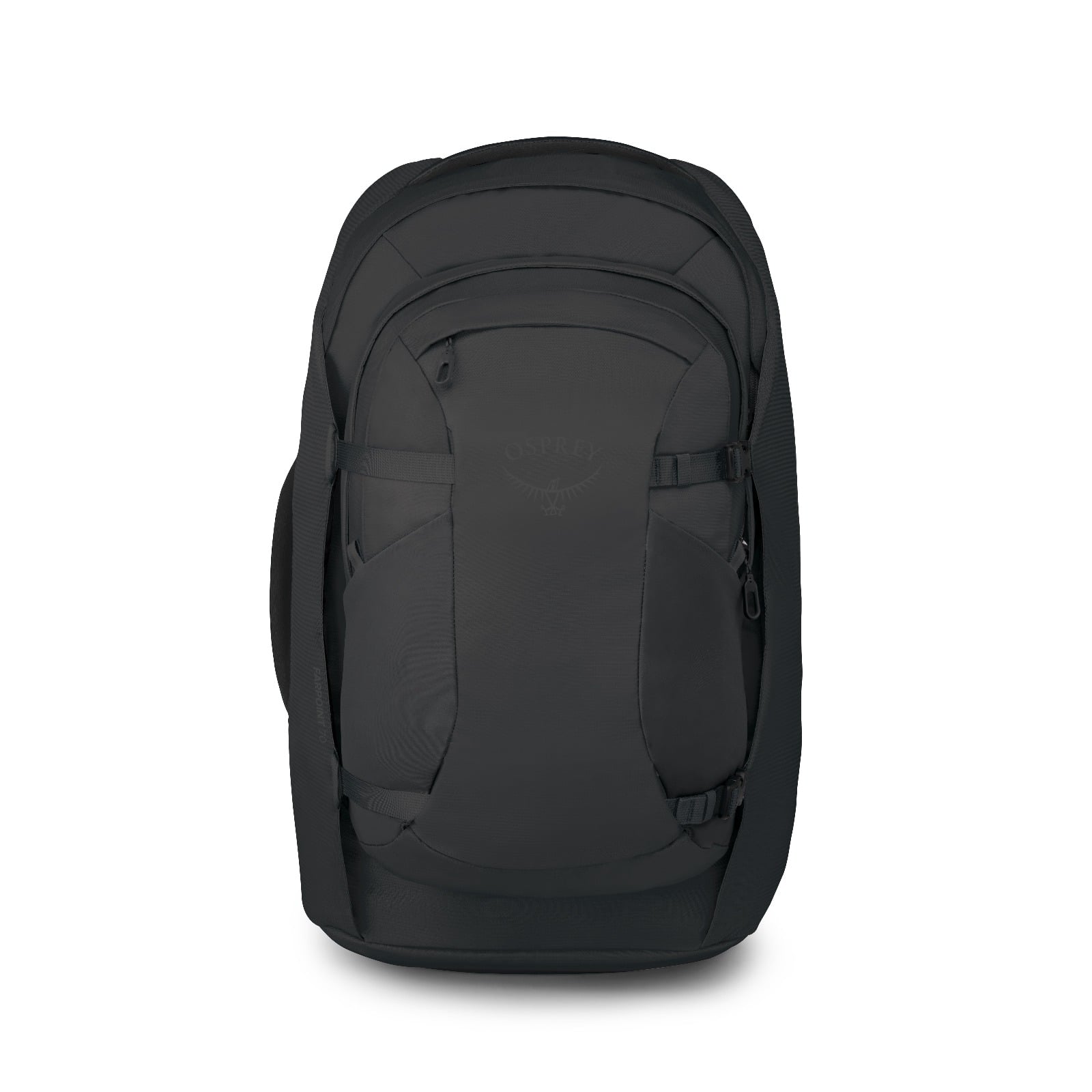 Osprey Farpoint 70 Travel Pack 70L in Black — front view