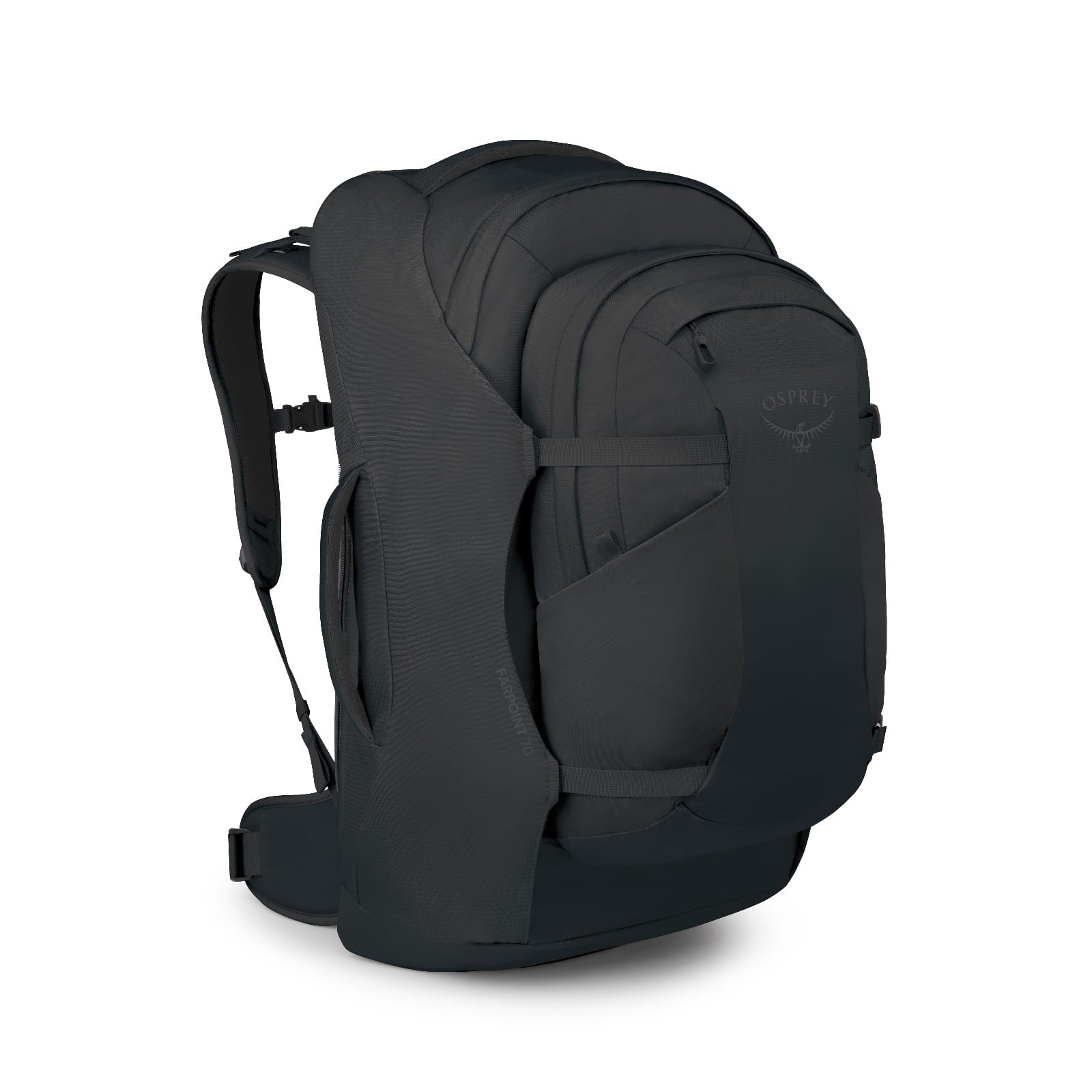 Osprey Farpoint 70 Travel Pack 70L in Black — angle view 2