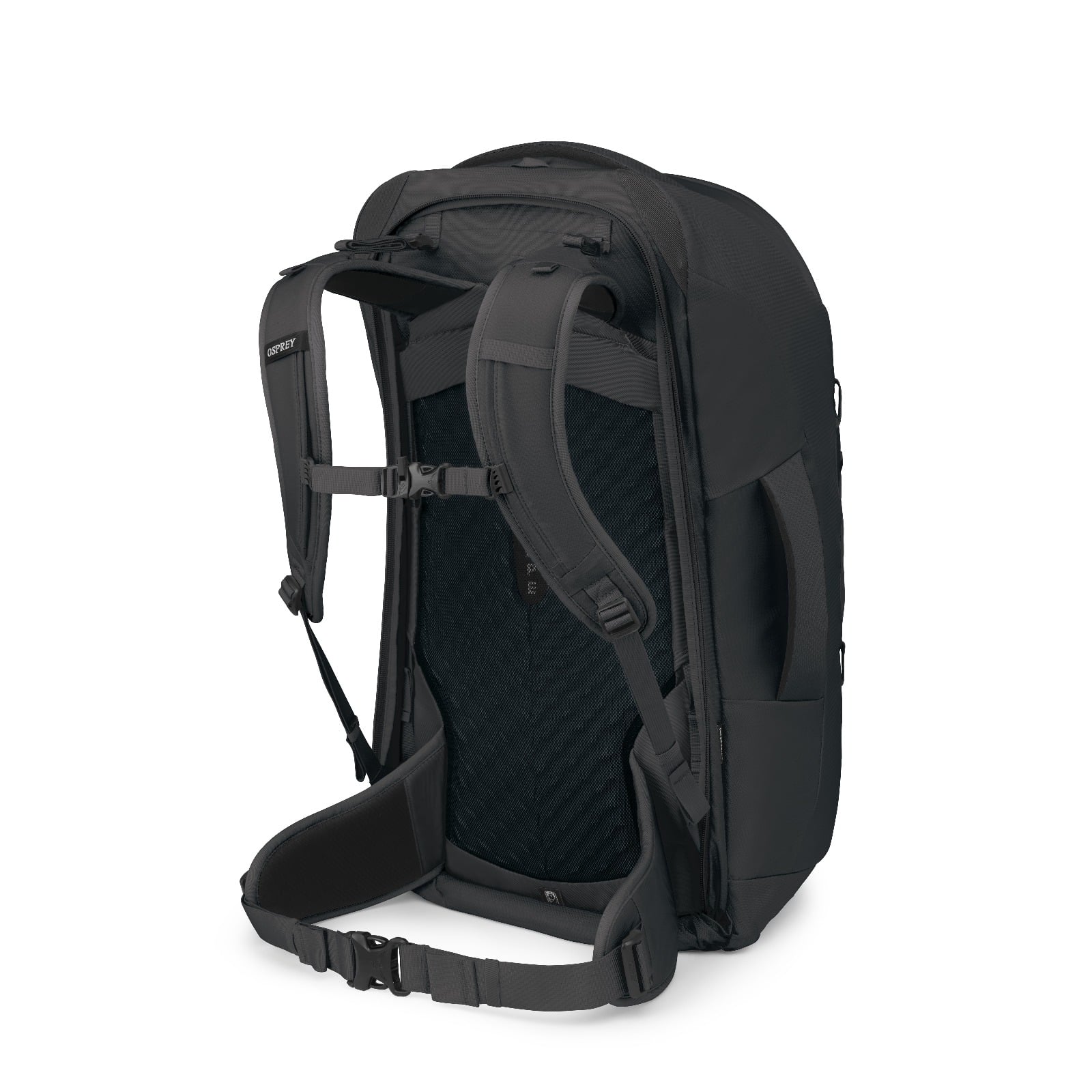 Osprey Farpoint 70 Travel Pack 70L in Black — back view