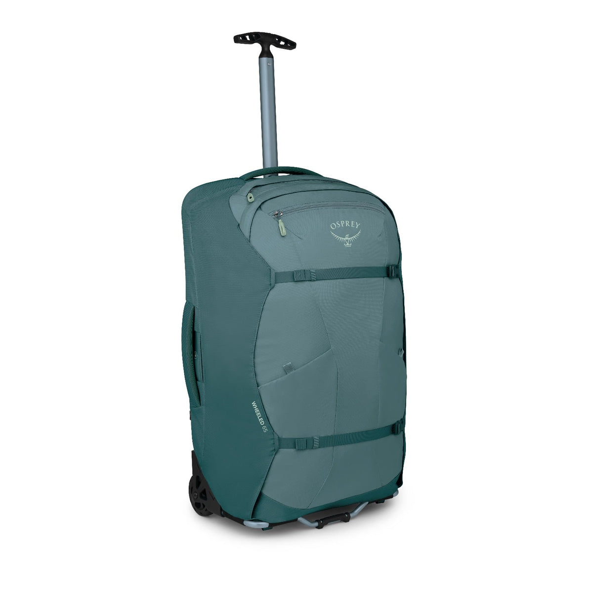 Osprey Farpoint Wheeled Travel Pack 65L/27.5" in Cascade Blue-Torrent Blue — front view