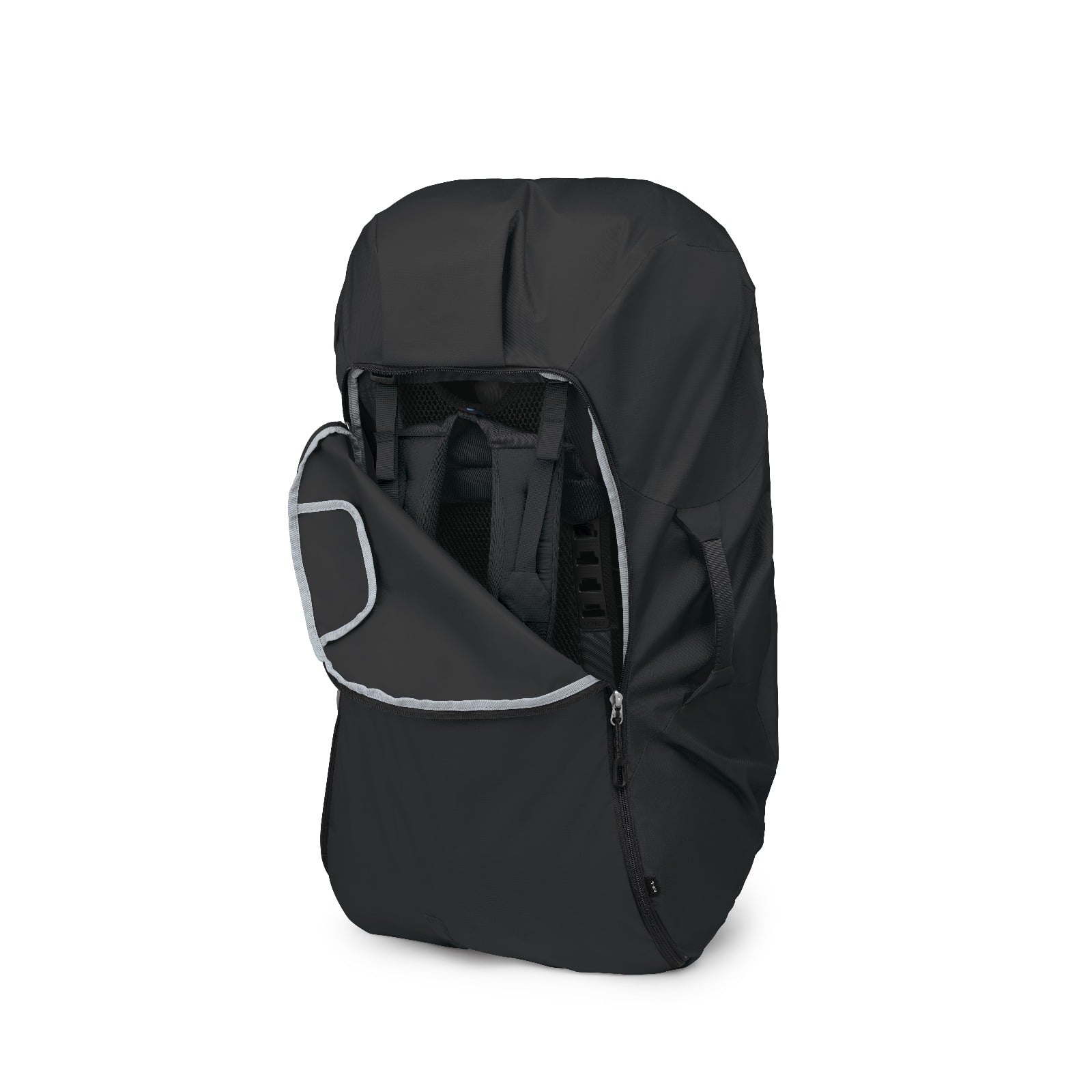 Osprey Farpoint Trek 70 Travel Backpack 70L in Black — angle view 4