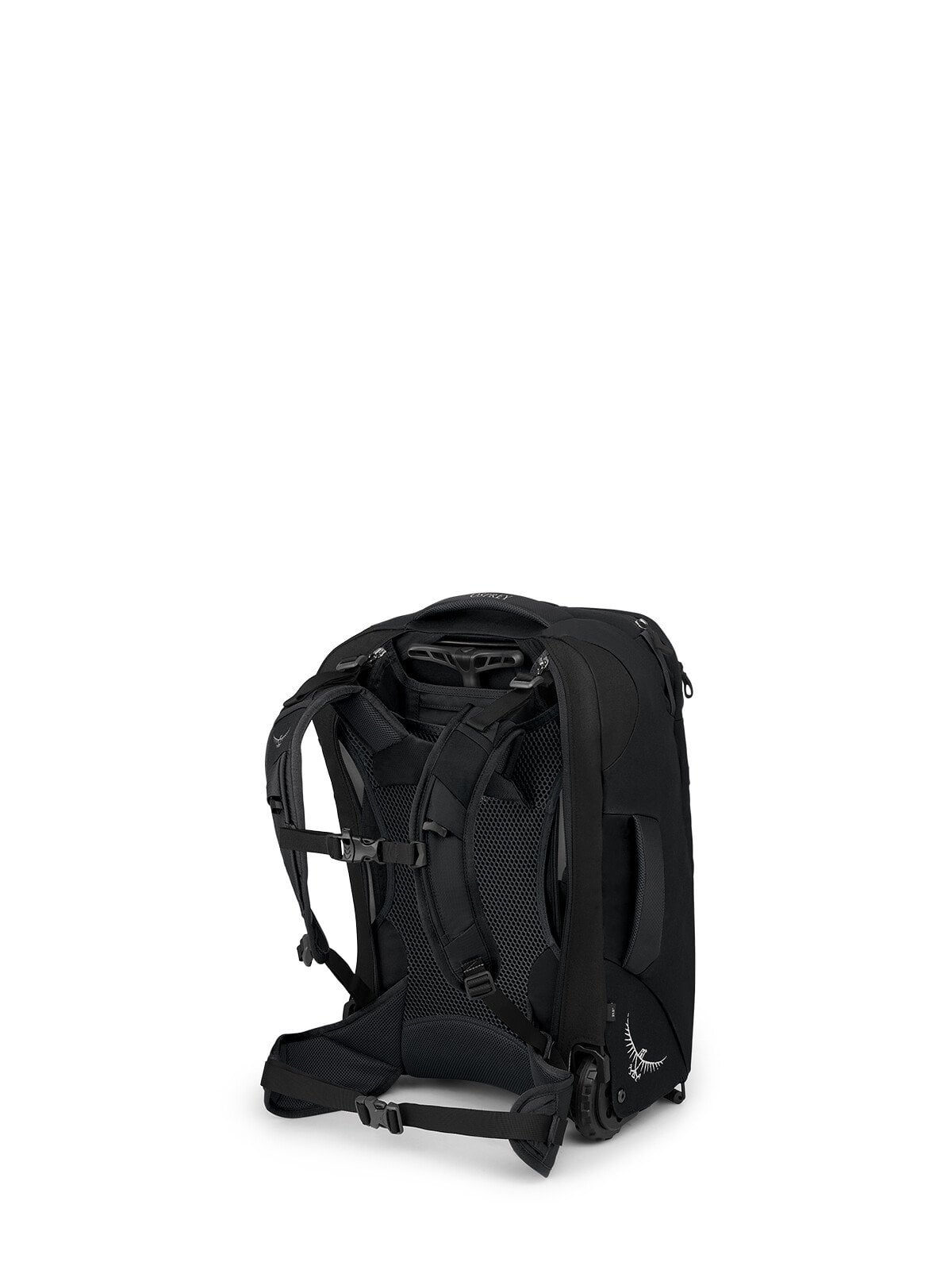 Osprey Farpoint Wheeled Travel Pack Carry-On 36L/21.5" in Black — back view