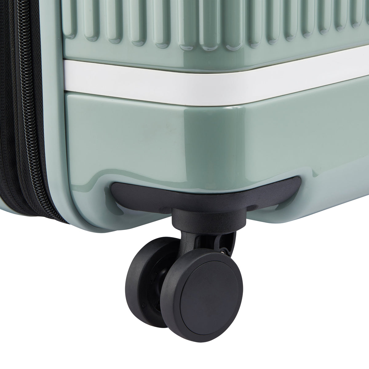 Delsey Spin Me Away Medium Expandable Spinner in Sage Green — detail view 2