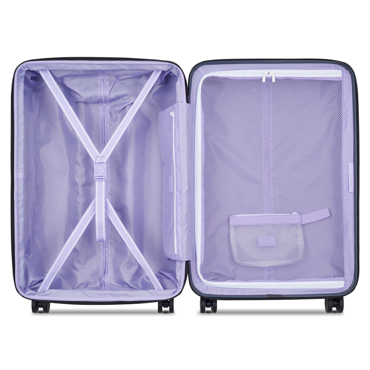 Delsey Catch Flights Medium Expandable Spinner in Anthracite — interior view