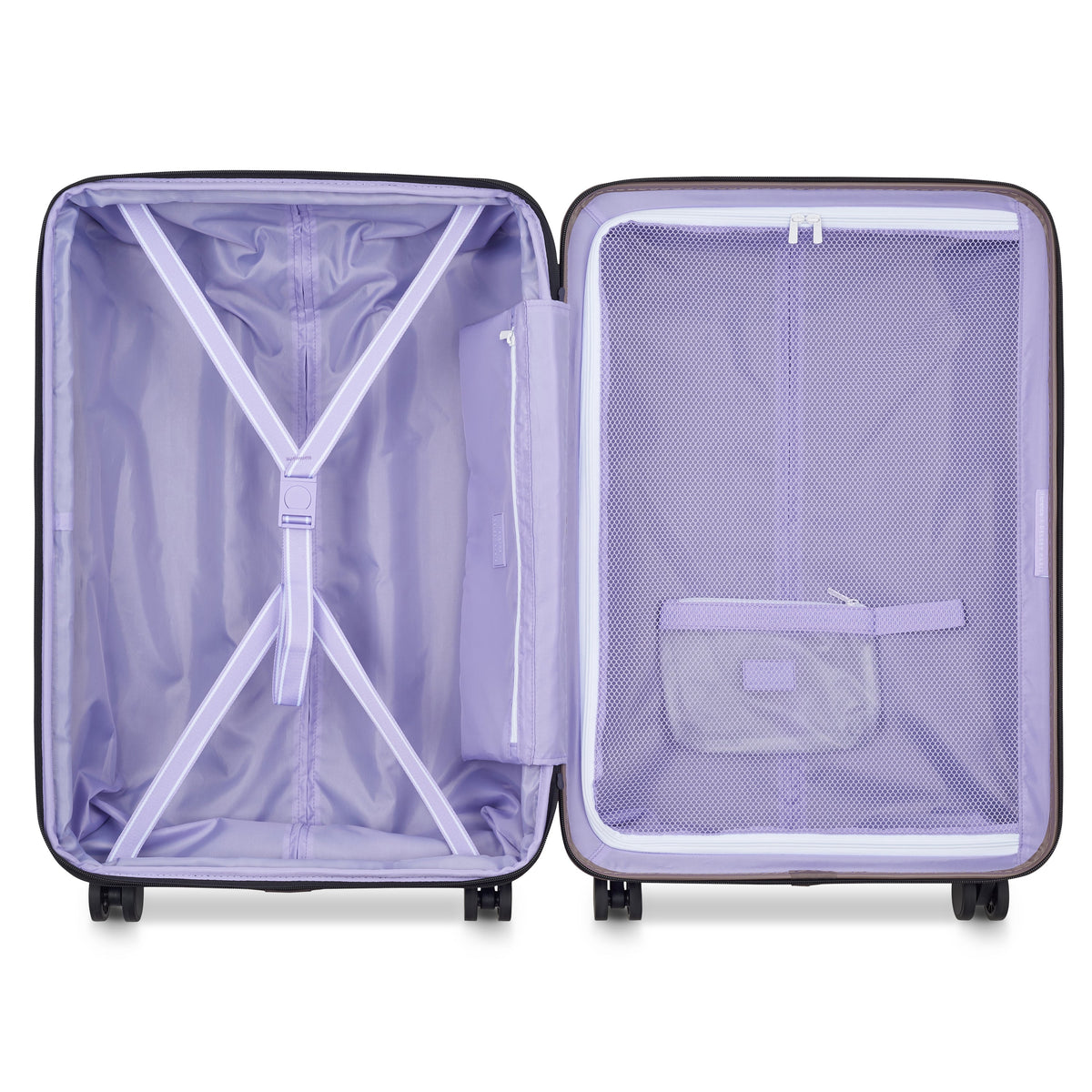 Delsey Catch Flights Medium Expandable Spinner in Chestnut — interior view
