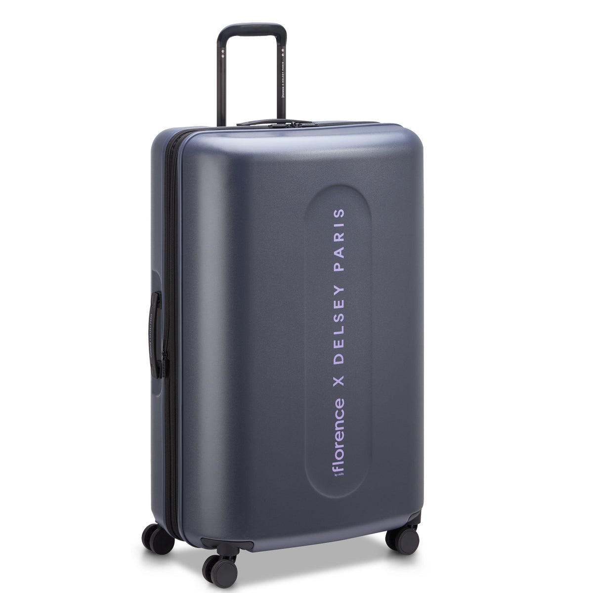 Delsey Catch Flights Large Expandable Spinner in Anthracite — front view