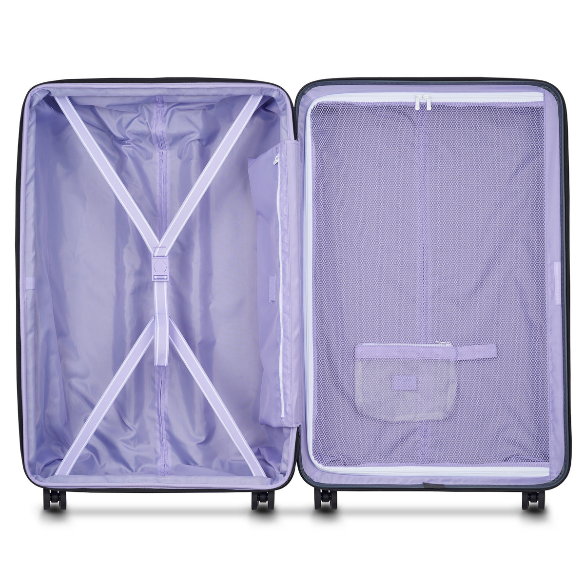 Delsey Catch Flights Large Expandable Spinner in Anthracite — interior view