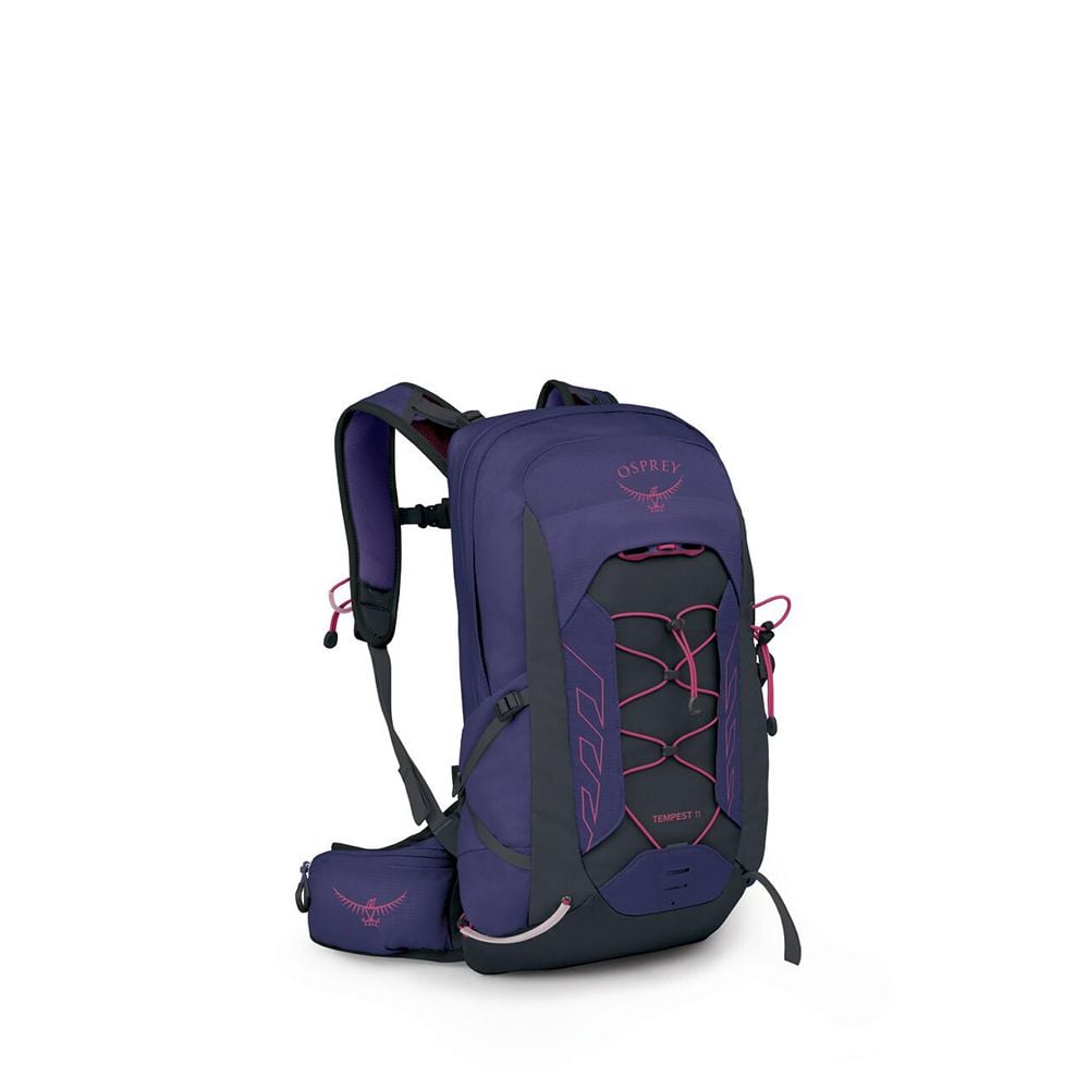 Osprey Tempest 11 Hiking Backpack 11L in Deep Fig/Hotspot Pink — front view