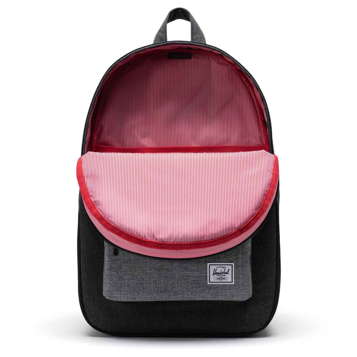 Herschel Settlement Backpack 23L in Black Crosshatch Black Raven Crosshatch — interior view