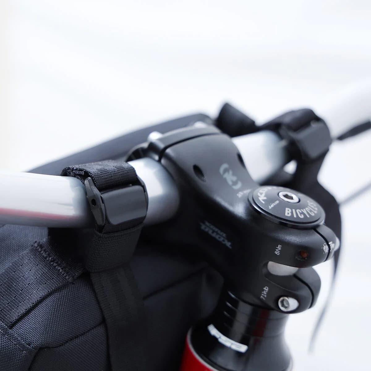 Chrome Industries Holman Handlebar Bag in Black XRF — lifestyle