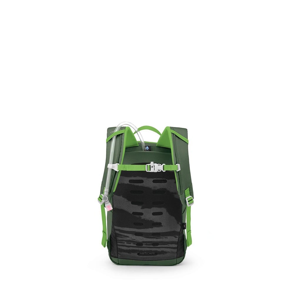 Osprey Hydrajet 12 Kids Hydration Pack 12L in Green Canopy — back view