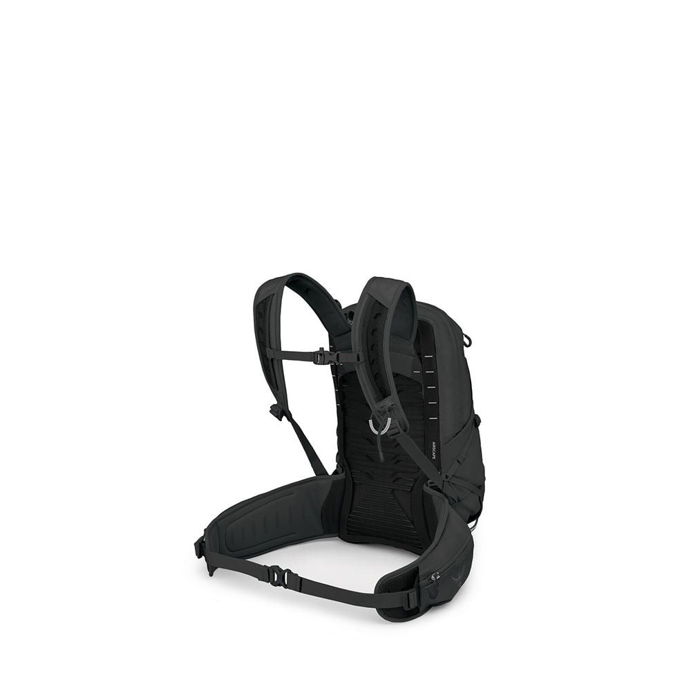 Osprey Tempest 22 Extended Fit Hiking Backpack 22L in Black/Coal Grey — back view