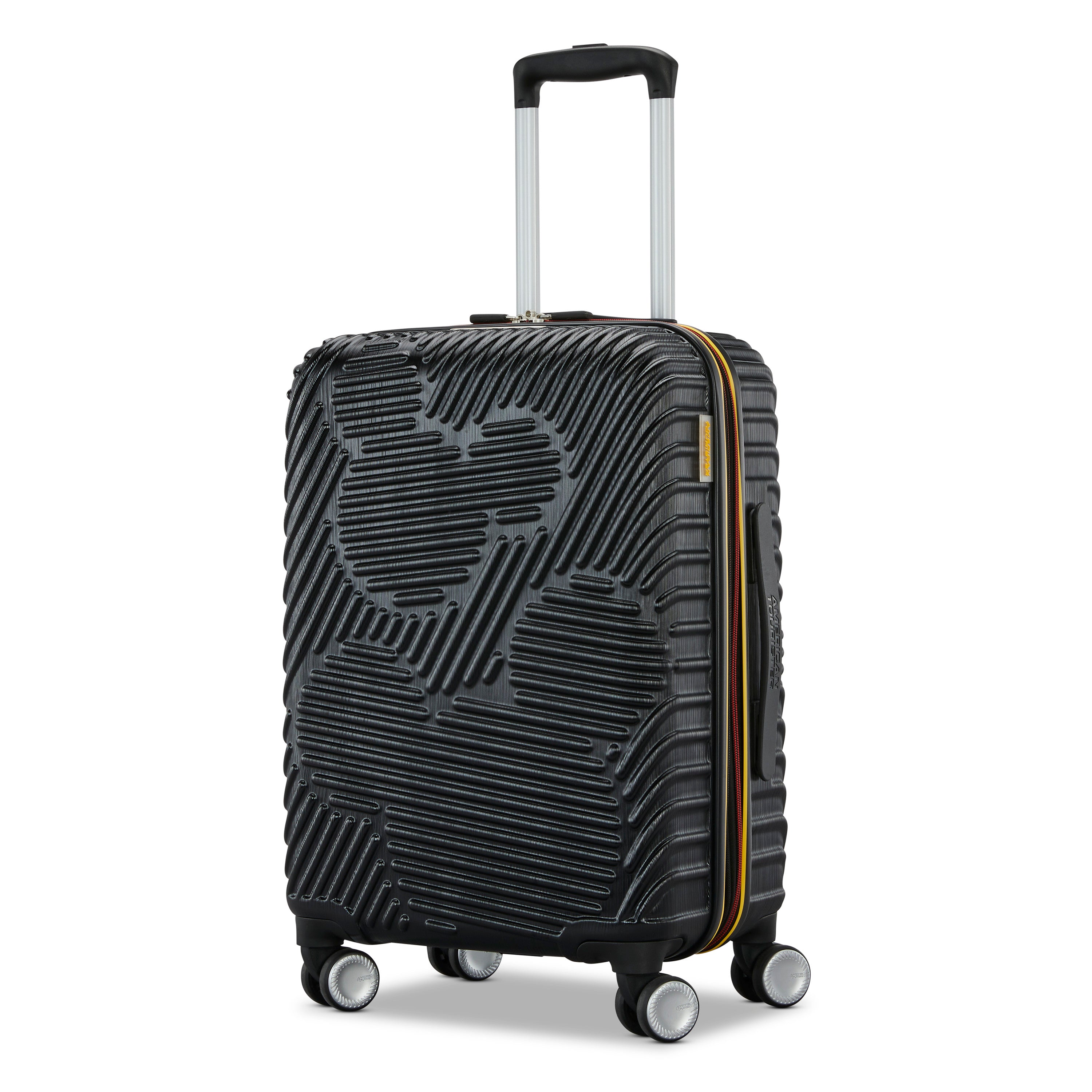 American Tourister Disney Mickey Mouse Molded Hardside Carry-On Spinner Luggage – three-quarter view