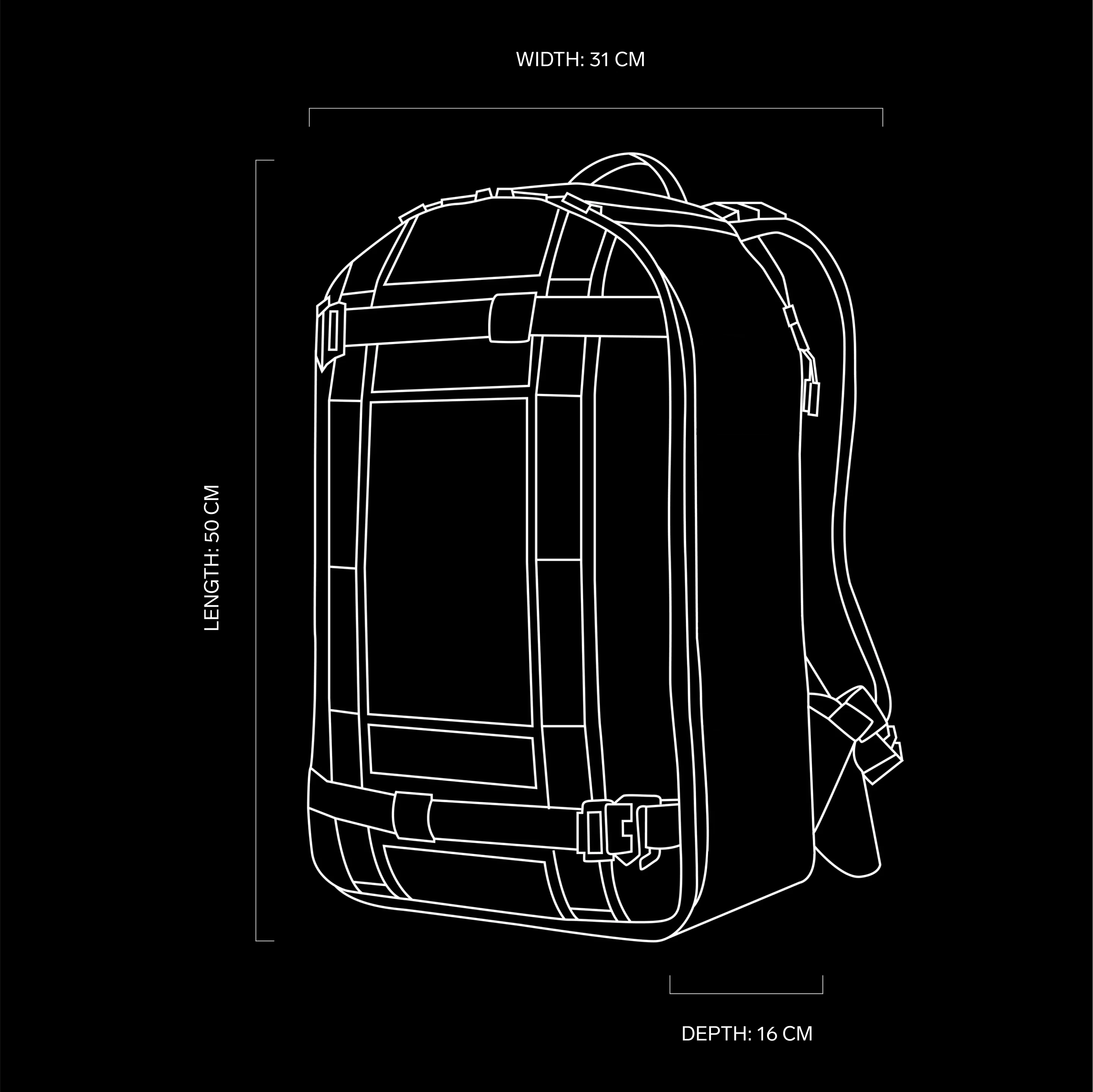 Db Journey Ramverk Backpack 26L — size guide 2