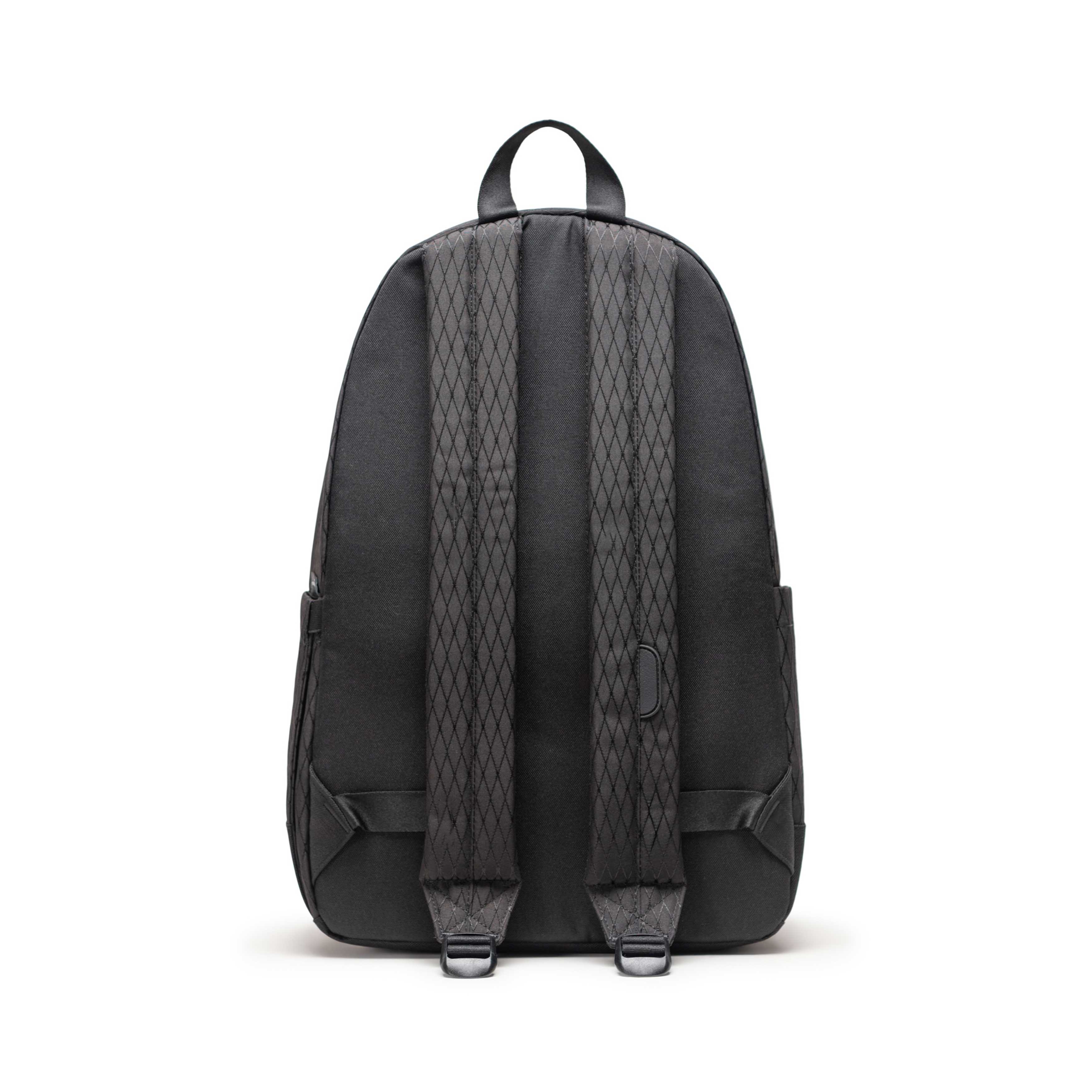 Herschel Heritage Backpack 24L in Black Diamond/Black — back view # color_Black Diamond/Black