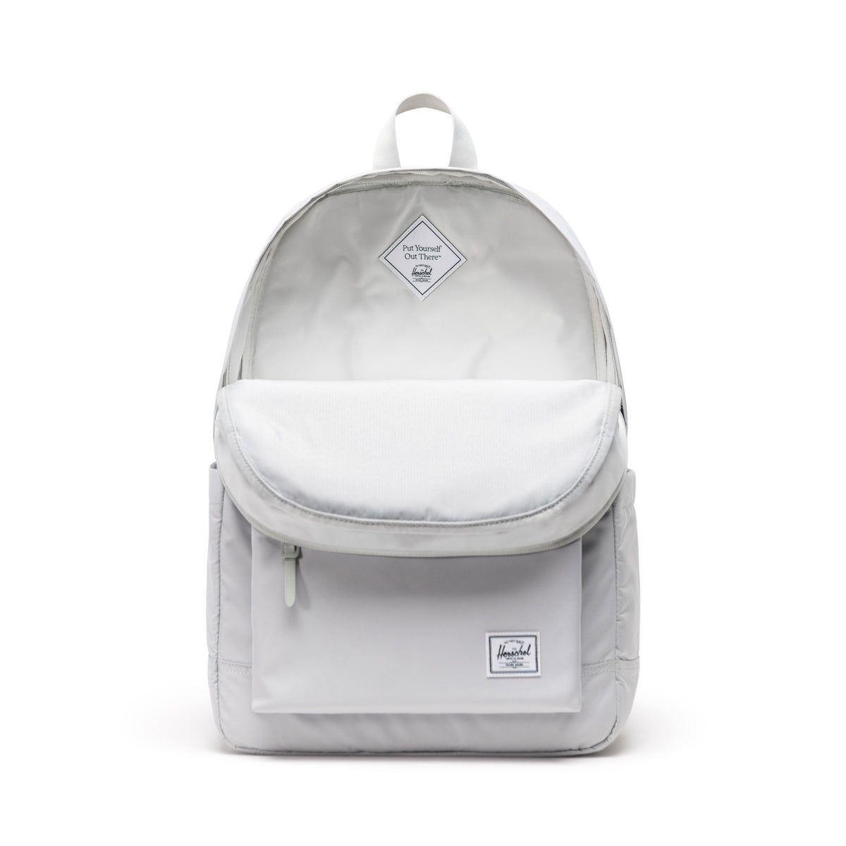 Herschel Heritage Backpack Premium Classic 24L in Metal — interior view # color_Metal